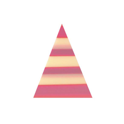 Chocolade driehoek roze wit