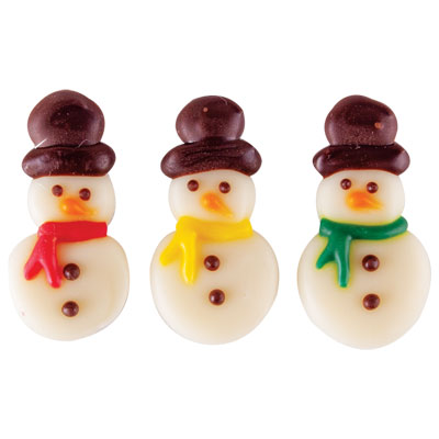 Chocolade Sneeuwman met Sjaal (3 kleuren)