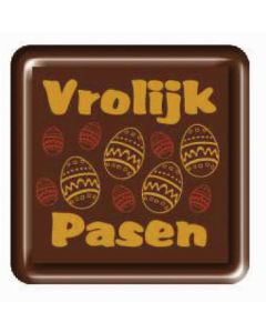 Chocolade&#x20;Vierkant&#x20;Vrolijk&#x20;Pasen&#x20;&#x28;geel&#x29;