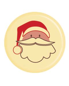 Chocolade Kerstmanhoofd Rond (wit)