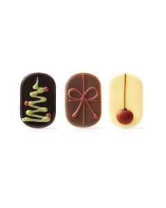 Chocolade Kerst Assortiment (puur, melk, wit)