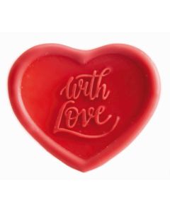 Chocolade Zegel Hart "With Love"