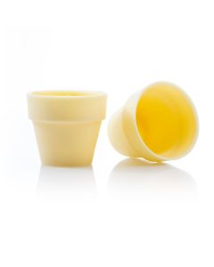 Chocolade Bloempotje Groot (wit)