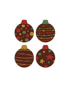 Chocolade Kerstbal Gekleurd (4 soorten)