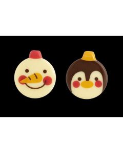 Chocolade Kerstballen (pinguïn, sneeuwpop)