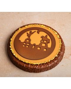 Chocolade sinterklaas landschap (goud bruin)