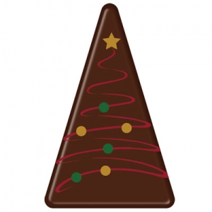 Chocolade Driehoek Kerstboom (puur)