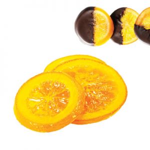 Sinaasappelschijven gekonfijt