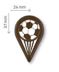 Chocolade Prikker Voetbal 24x37 mm