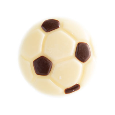 Chocolade Voetbal Puur Wit 2D
