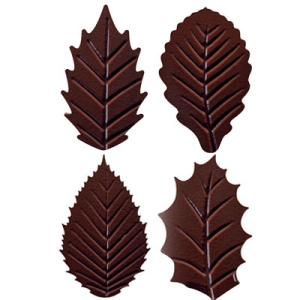 Chocolade Bladeren Geribbeld (4 soorten)