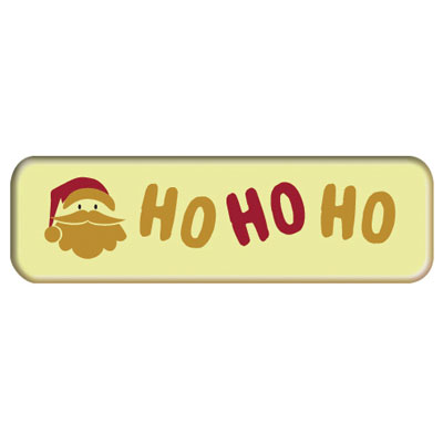 Chocolade Stripje Kerstman Ho Ho Ho (wit) 